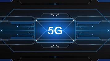 5G network technology background concept. 5G wireless Wi-fi connection internet, data, circle line, lights, technology Abstract, vector. 5G for web banner, web site, communication, transformation. vector