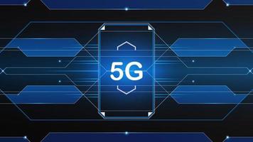 5G network technology background concept. 5G wireless Wi-fi connection internet, data, circle line, lights, technology Abstract, vector. 5G for web banner, web site, communication, transformation. vector