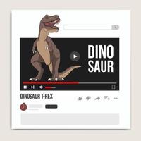 Tyrannosaurus Rex Vector Illustration video design template