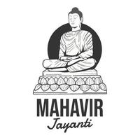 Vector illustration of Mahavir Jayanti Celebration