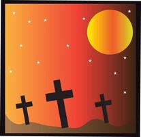 Good Friday background concept with Jesus cross in Illustration.Background good friday. vector