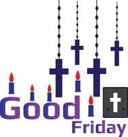 Background good friday.hanging crosses background for good friday vector