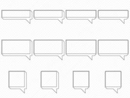 Speech box set, Frame for message. vector