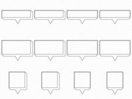 Speech box set, Frame for message. vector