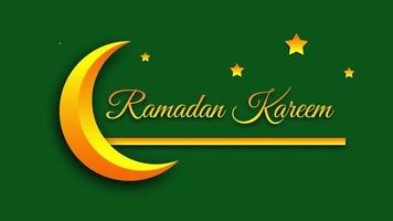 Ramadan kareem mouvement, avec lune et étoiles video