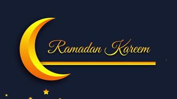 Ramadan kareem mouvement, avec lune et étoiles video