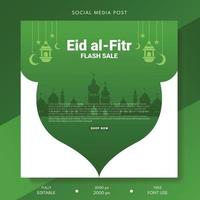 Eid offer sale social media post and vector design.
