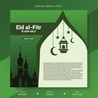 rebaja enviar especial oferta islámico día festivo. social medios de comunicación enviar y vector diseño.