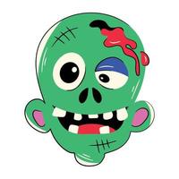 Trendy Halloween Zombie vector