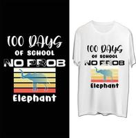 100 dias de colegio No problema elefante vector