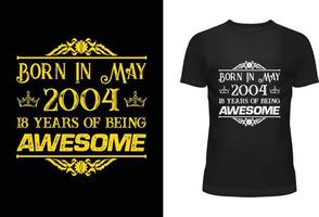 Born in may 2004-18 years of being awesome vector