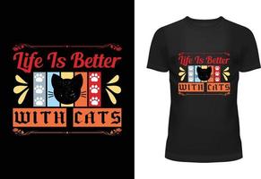 Life Is Better With Cats vector