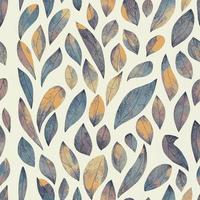 Seamless pattern with leaves. Hand-drawn vector illustration.