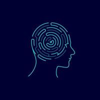 creative maze Head vector