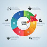 business target infographics vector