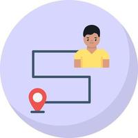 diseño de icono de vector de mapa de viaje del cliente