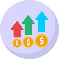 Money Growth Vector Icon Design