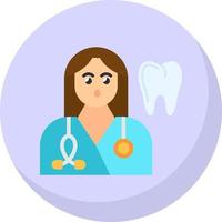 diseño de icono de vector de dentista femenino