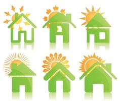 Set of icons of houses for web design vector