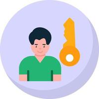 Key Person Vector Icon Design