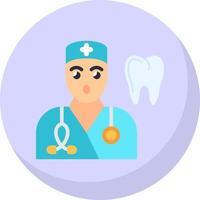 Male Dentist Vector Icon Design