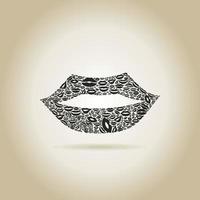 Abstraction on the topic of lips vector