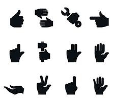 Abstraction on the topic of hands vector