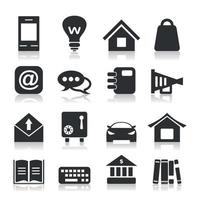 Set of icons for web design. A vector illustration