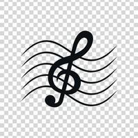 Set of icons of musical notes for design vector