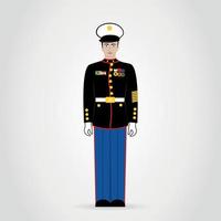 The American soldier in medals. A vector illustration