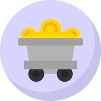 diseño de icono de vector de carro de minería