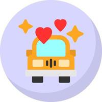 Wedding Car Vector Icon Design