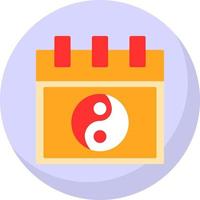 Chinese Calendar Vector Icon Design