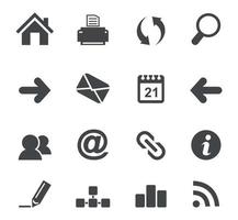 Set of icons for web design. A vector illustration