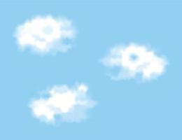 The blue sky and clouds on it. A vector illustration