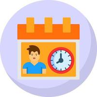 diseño de icono de vector de horas de trabajo