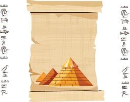 Ancient Egypt papyrus part cartoon vector