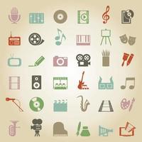 Set of icons on a theme art. A vector illustration