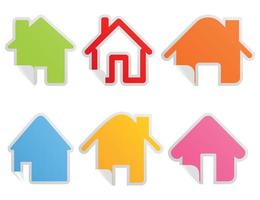 Set of icons of houses for web design vector