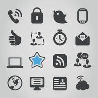 Set of icons for web design. A vector illustration