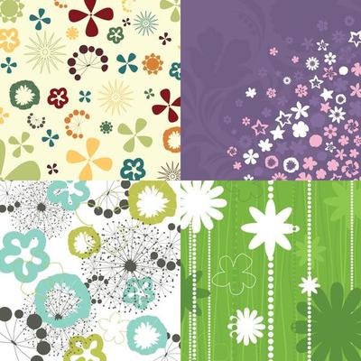 Background from plants and a flower. A vector illustration