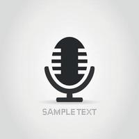 Microphone made of notes. A vector illustration