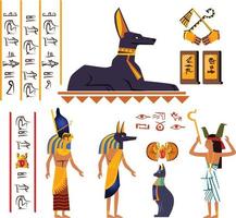 Ancient Egypt wall art or mural cartoon vector