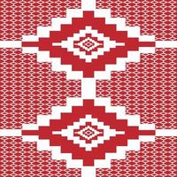Seamless fabric geometric pattern in brown on a white background. vector
