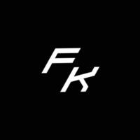 fk logo monograma con arriba a abajo estilo moderno diseño modelo vector