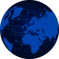 moderne La technologie monde carte globe pack png