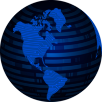 moderne La technologie monde carte globe pack png