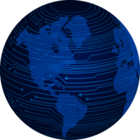modern Technologie Welt Karte Globus Pack png