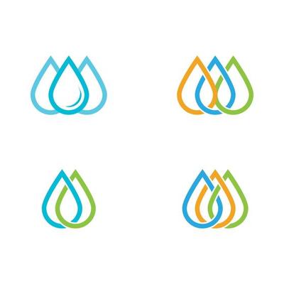 water drop Logo Template