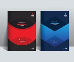 Clean and Modern Corporate Business Proposal Cover Design Template adept for Multipurpose Projects vector